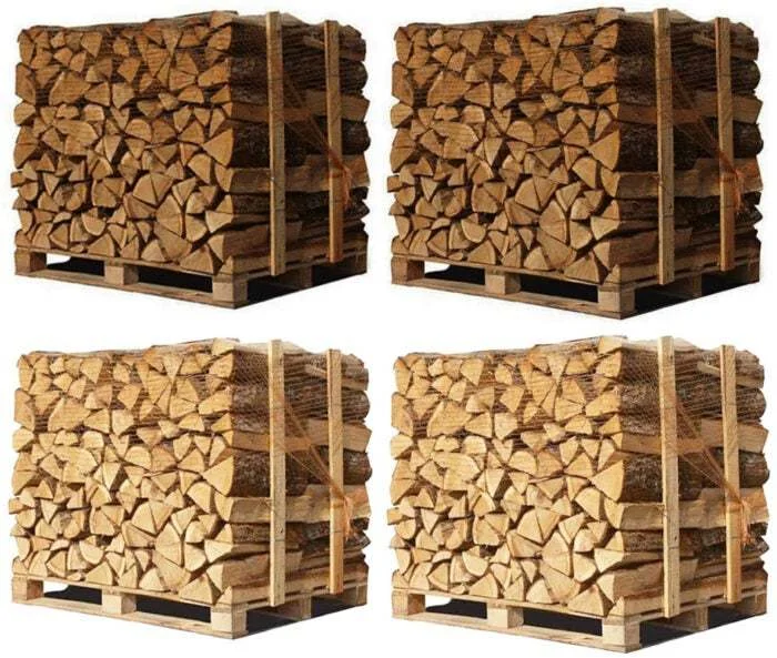 Kaminholz-Mix – 4 Paletten à 33-cm Scheite (6 Ster / 4,8 m³)