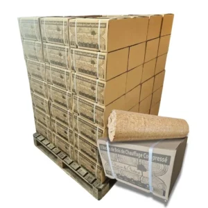 Komfort-Holzbriketts – 960-kg-Palette – Hartholz- & Weichholz-Mix